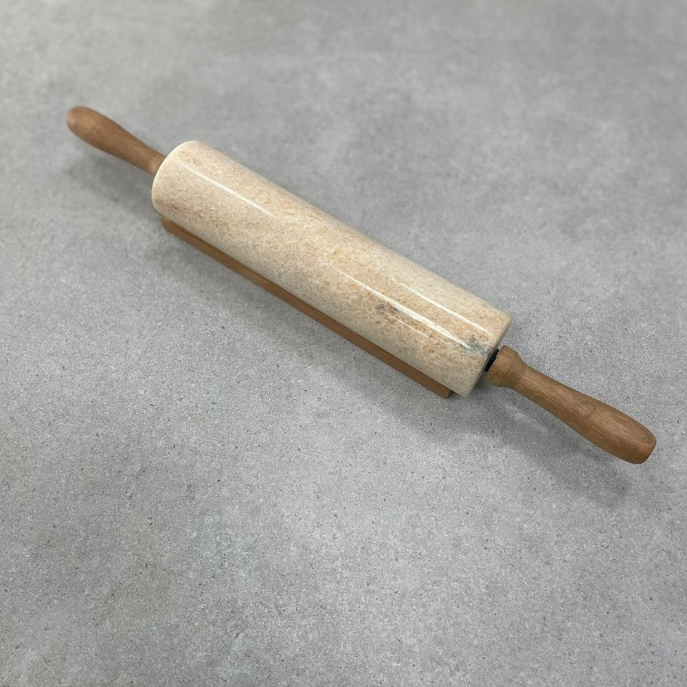 Marble Rolling Pins with a Wooden Base - Small, Dark Grey | Full House Lebanon