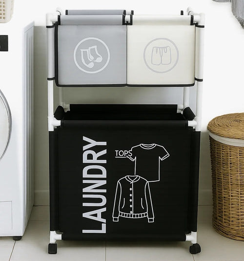3- Compartments Laundry Basket | Full House Lebanon