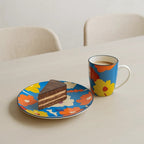 Floral Porcelain Dessert Plate & Mug | Full House Lebanon