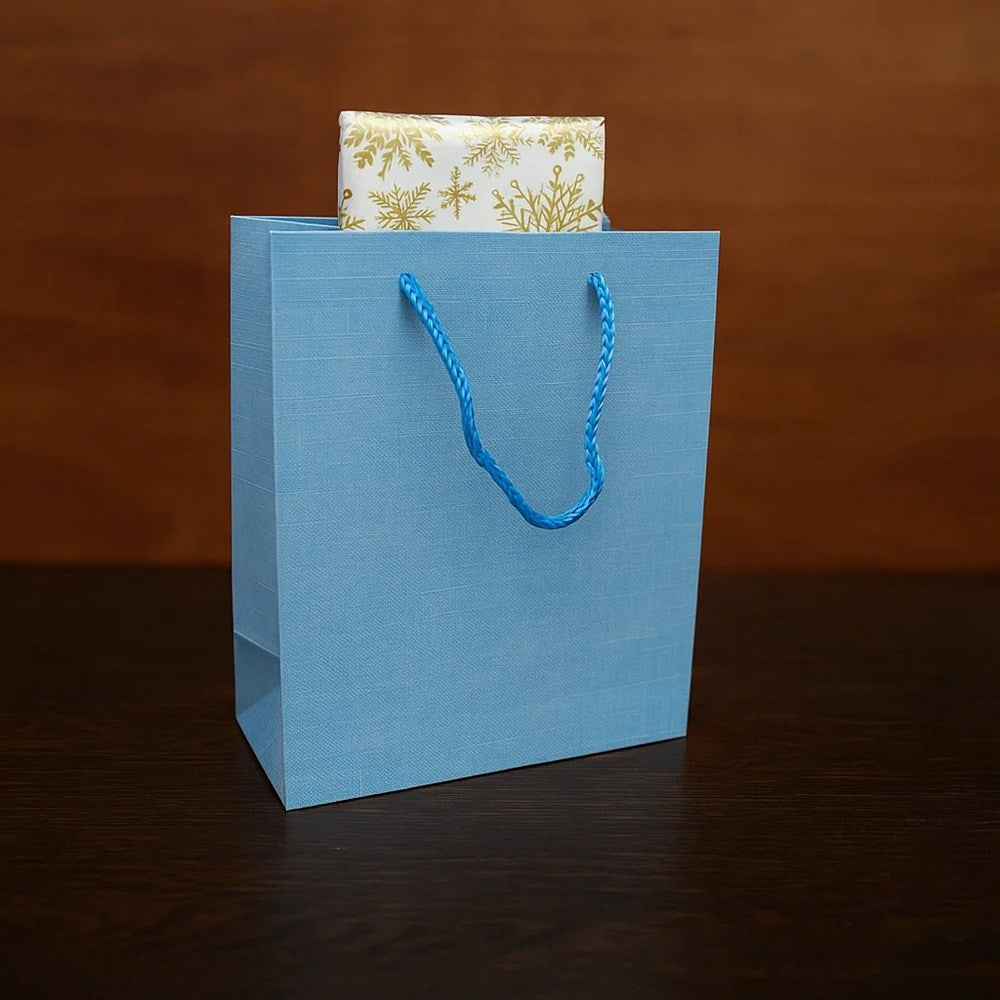 Fabric Like Texture Gift Bag - Small, Light Blue | Full House Lebanon
