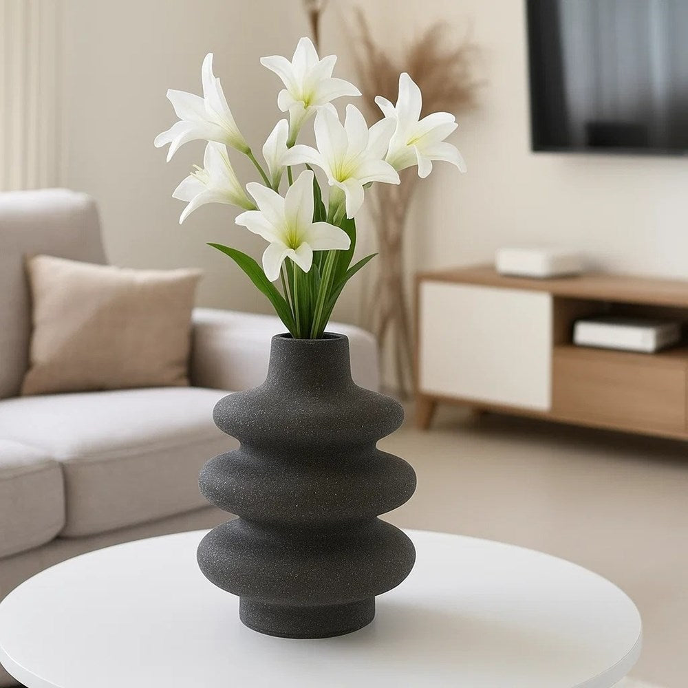 Ceramic Bubble Vase - Large, Light Grey | Full House Lebanon