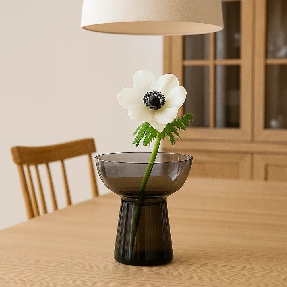 Footed Glass Vase - Long | Full House Lebanon