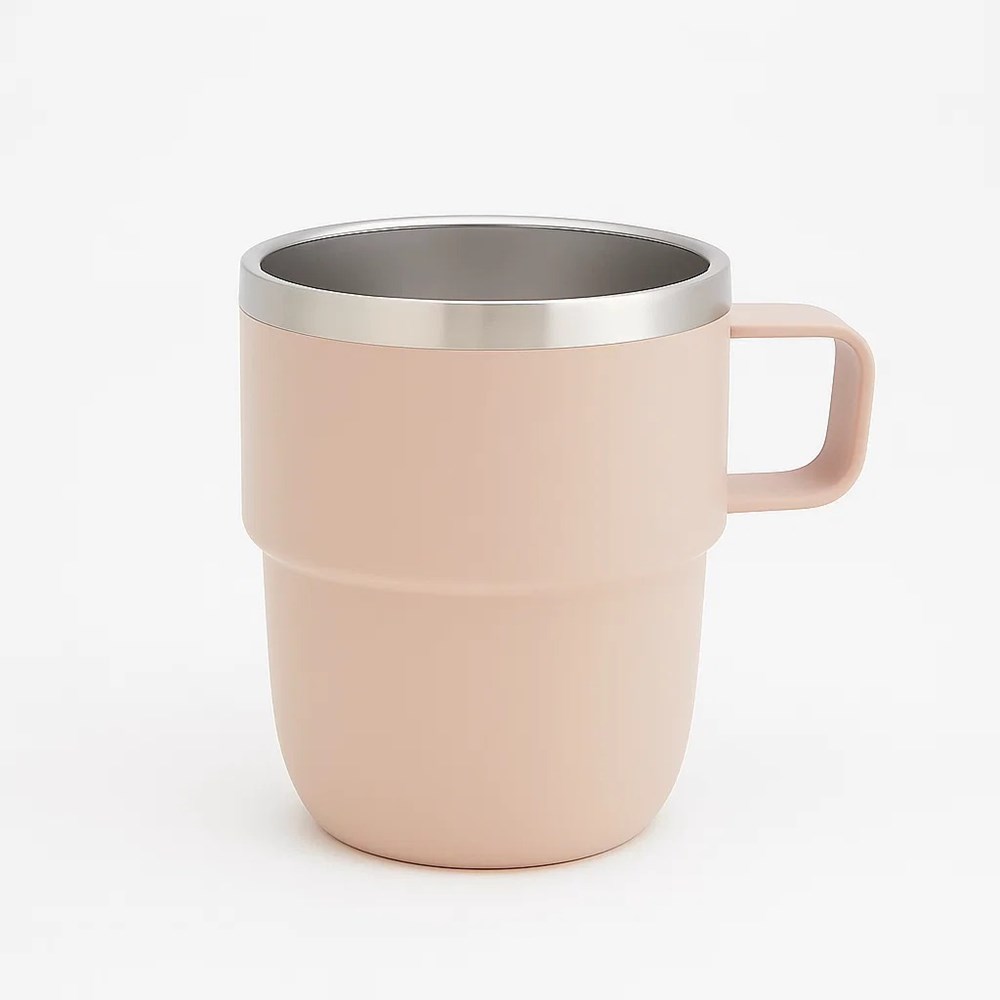 Stainless Steel Insulated Coffee Mug with Handle - Black | Full House Lebanon