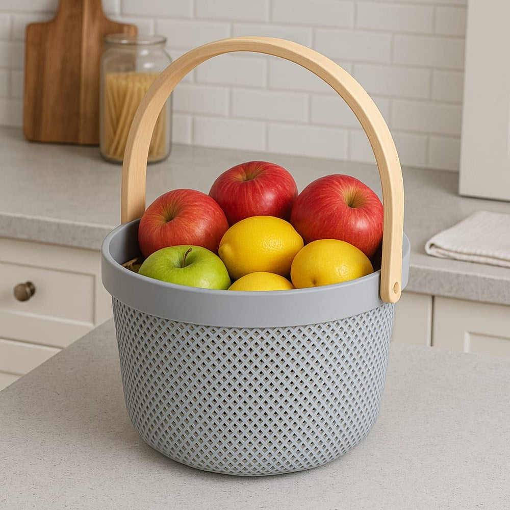 Round Plastic Basket - Black | Full House Lebanon