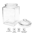Square Base Glass Jar with Airtight Lid | Full House Lebanon