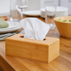 Rectangular Bamboo Tissue Box | Full House Lebanon