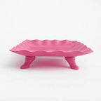 Plastic Wavy Pedestal Stand - Light Yellow | Full House Lebanon