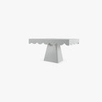 Rectangular  Cake Stand with Scalloped Edge