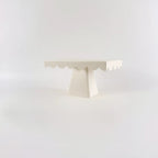 Rectangular  Cake Stand with Scalloped Edge