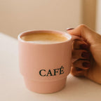 Stackable Porcelain Mug - Love, White | Full House Lebanon