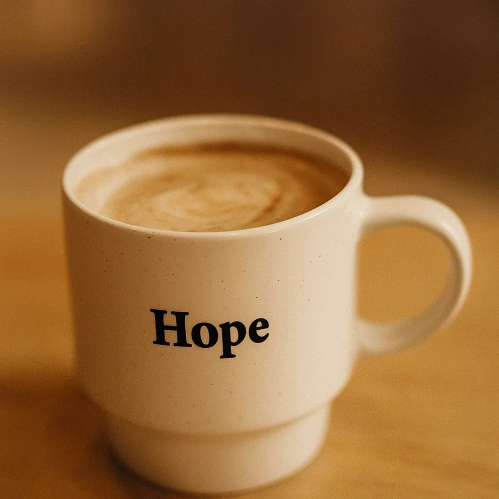 Stackable Porcelain Mug - Be Joyful, Mint | Full House Lebanon