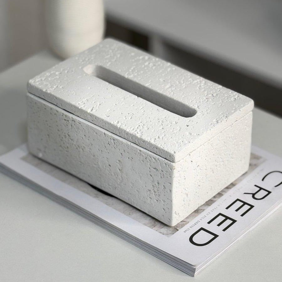 Concrete Rectangular Tissue Box | Full House Lebanon