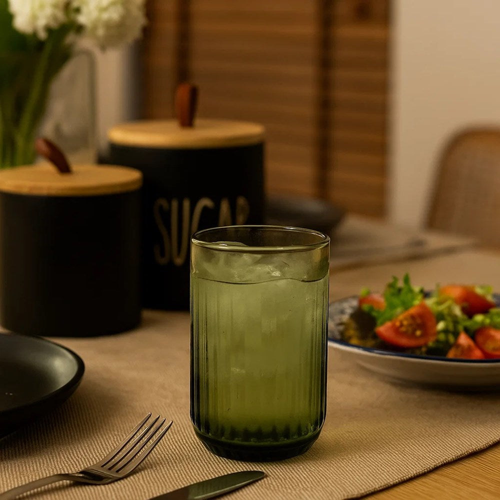 Ridged Glass Tumbler