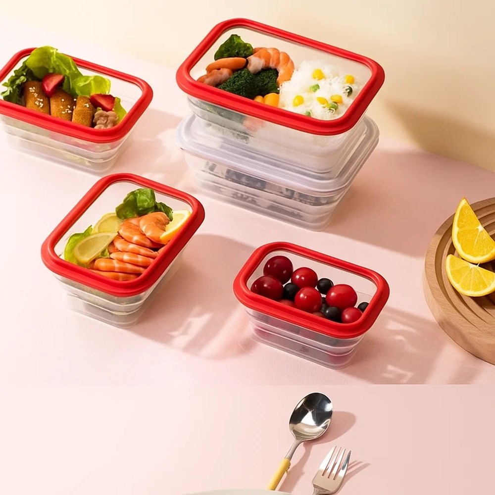 Silicone Fresh-Keeping Box Set (4 Pcs) - Yellow | Full House Lebanon