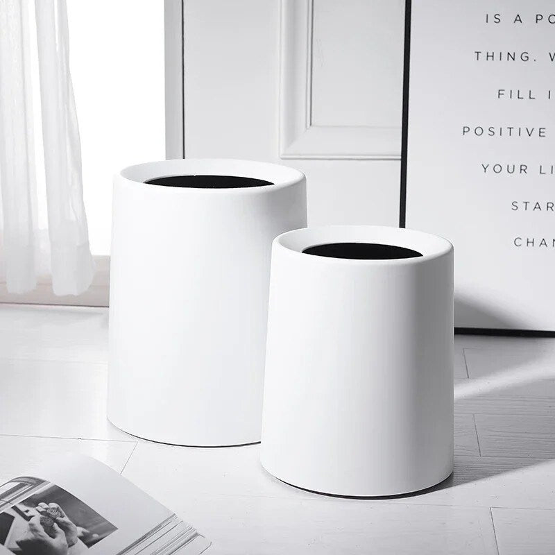 Double Layer Trash Can - Small, Light Grey | Full House Lebanon