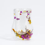 Double Wall Glass Cup with Dried Flowers - 1 | Full House Lebanon