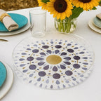 Round Acrylic Printed Serving Tray Set (2 Pcs) - 1 | Full House Lebanon