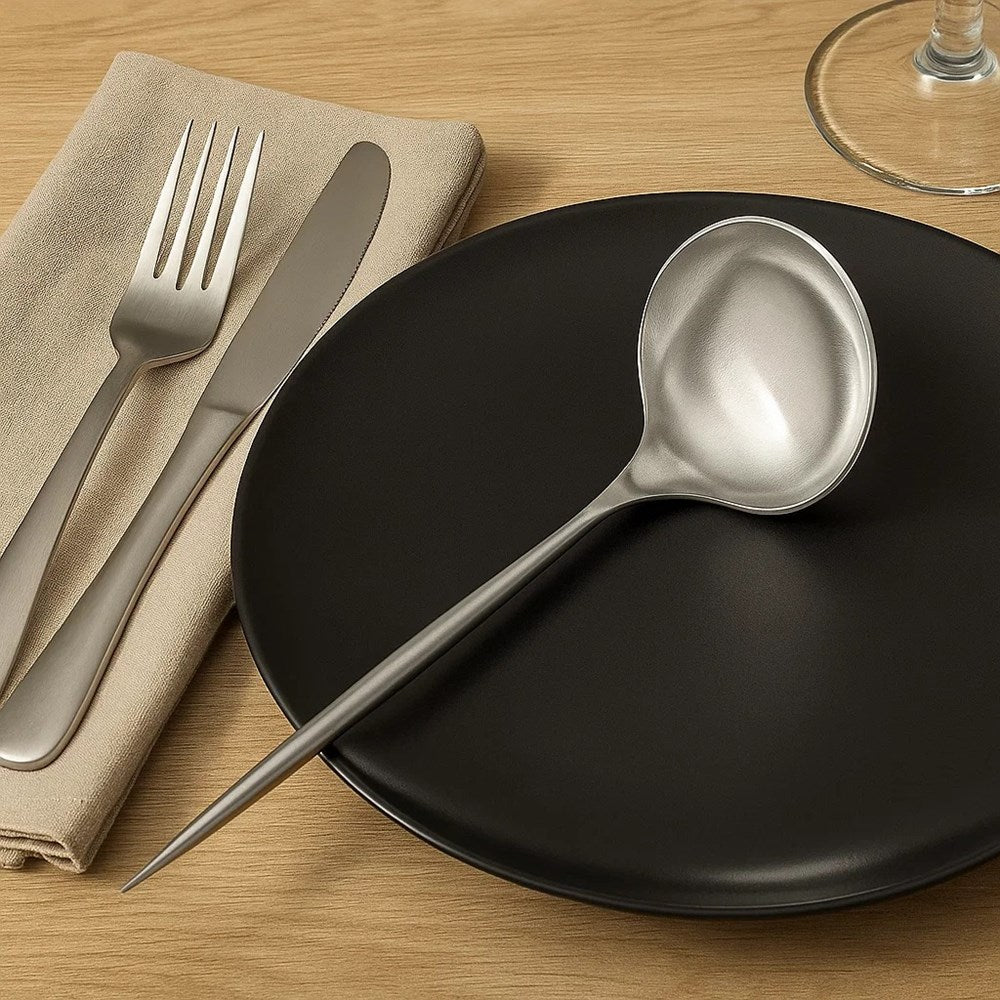 Matte Silver Serving Utensils | Full House Lebanon