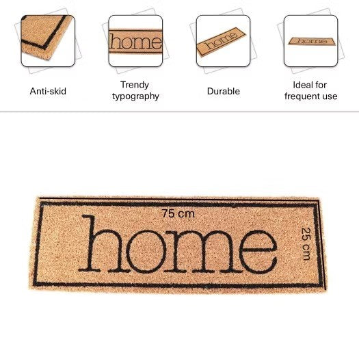 Home Printed Black Line Doormat | Full House Lebanon