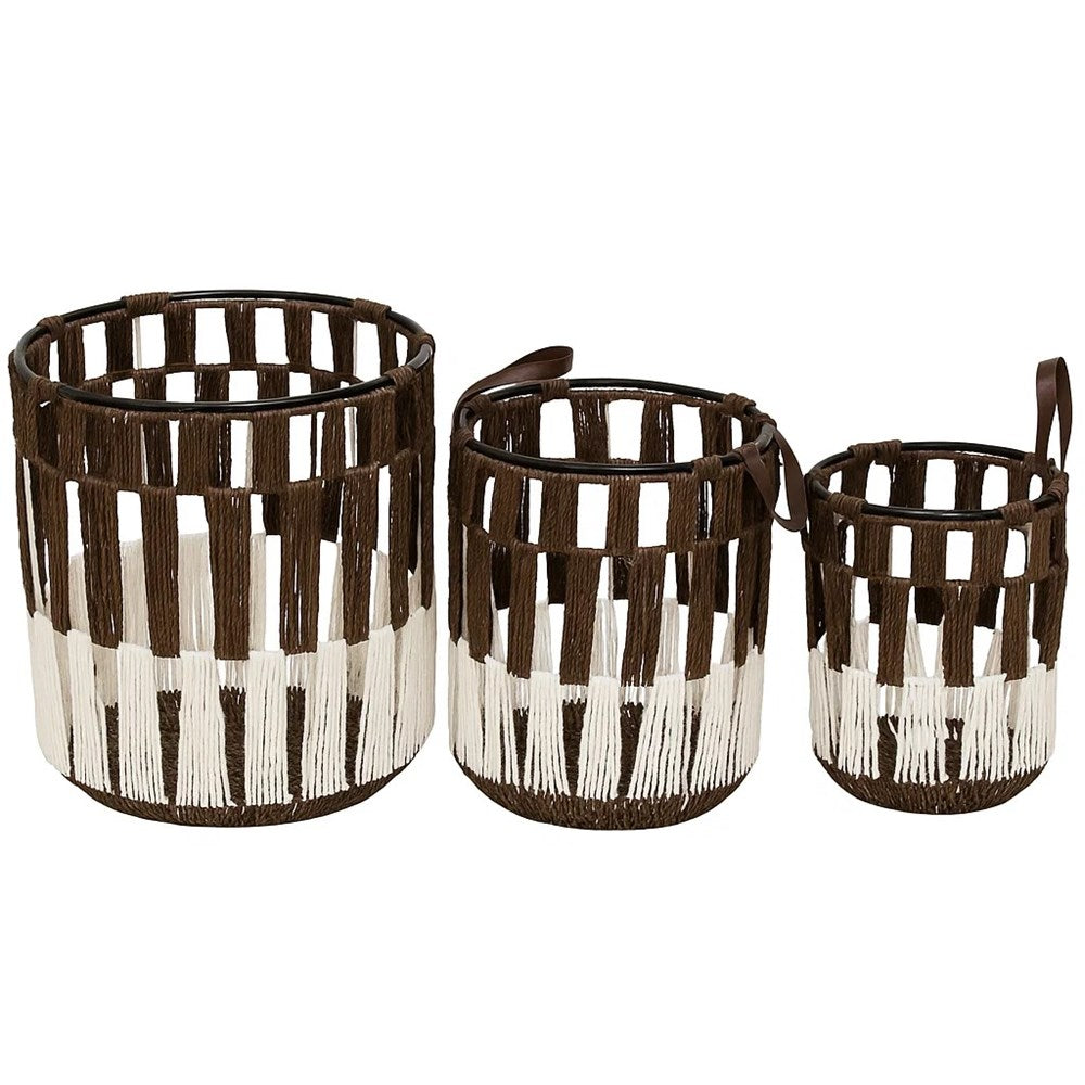 Cannon Laundry Basket with Leather Handles - Small, Grey | Full House Lebanon