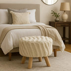 Cannon Modern Plush Footstool | Full House Lebanon