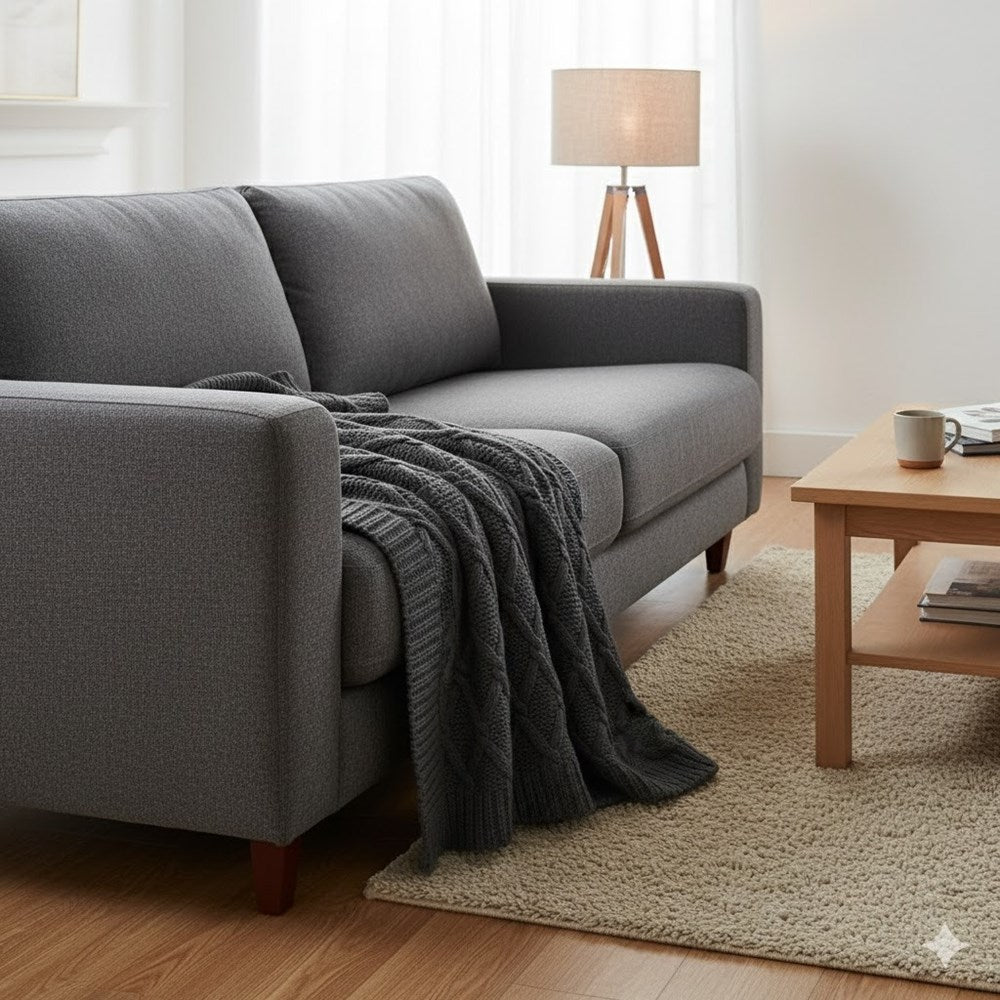 Cannon Knit Blanket - Light Brown | Full House Lebanon