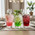 Borgonovo Floral-Patterned Glass Tumbler Set (3 Pcs) | Full House Lebanon
