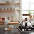 Premium Stainless Steel Tea Pot with Wooden Handle - 2.5 L | Full House Lebanon
