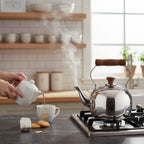 Premium Stainless Steel Tea Pot with Wooden Handle - 2.5 L | Full House Lebanon
