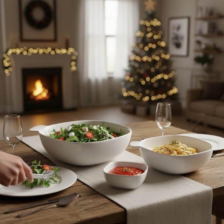 Porcelain Plate with Handle - Medium | Full House Lebanon