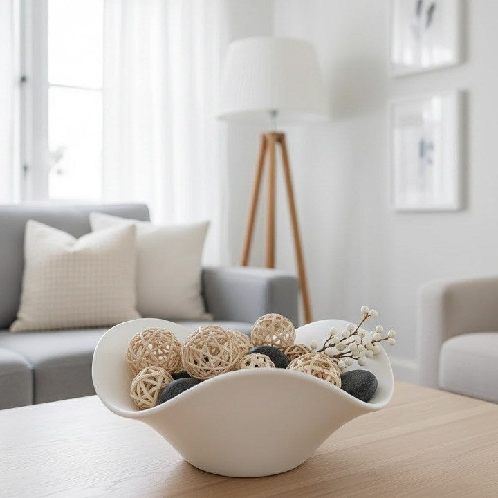 White Decorative Bowl | Full House Lebanon