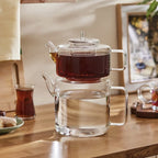 Double-deck Glass Tea Pot | Full House Lebanon