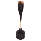 Black & Gold Metal Candle Holder | Full House Lebanon