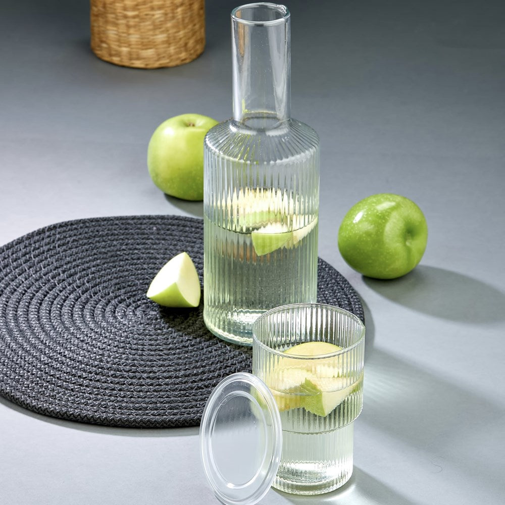 Ribbed Plastic Carafe  Set | Full House Lebanon