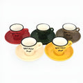 Coffee Cups with Saucers Set of 6 - Off-White | Full House Lebanon