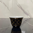 Shaffeh Black & Gold Coffee Cup Set (Dozen) | Full House Lebanon