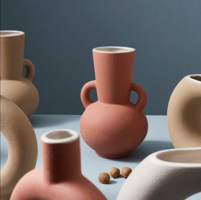 Round Handled Ceramic Vase | Full House Lebanon
