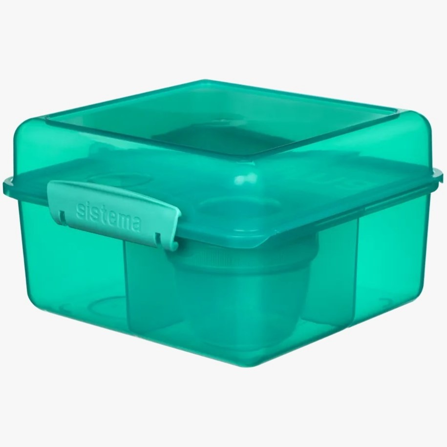 Cube Max Lunch Box with Yogurt Pot - Blue | Full House Lebanon