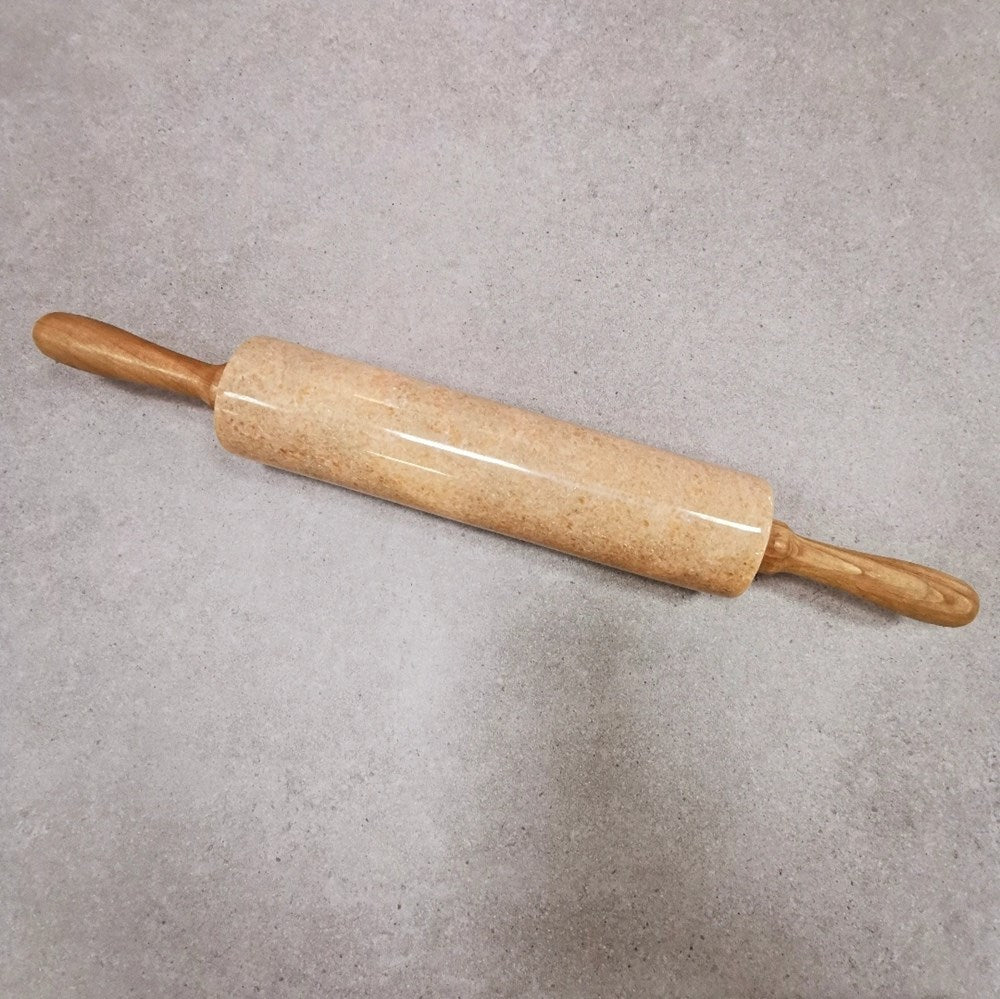 Marble Rolling Pins with a Wooden Base - Large, Dark Grey | Full House Lebanon