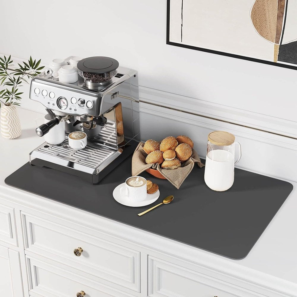 Super Water Absorbent Dish Draining Mat - Small, Light Grey | Full House Lebanon