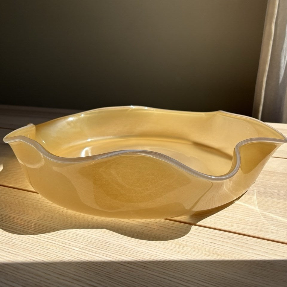 Curved-edge Glass Bowl | Full House Lebanon