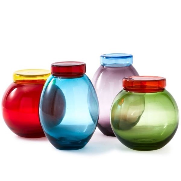Decorative Glass Vases - Oval, Light Purple | Full House Lebanon