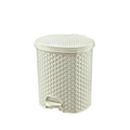 Rattan Trash Bin - 5.5 L, White | Full House Lebanon