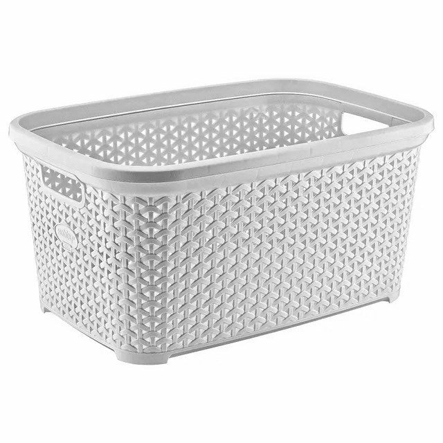 Rattan Corner Basket 50 L - Grey | Full House Lebanon
