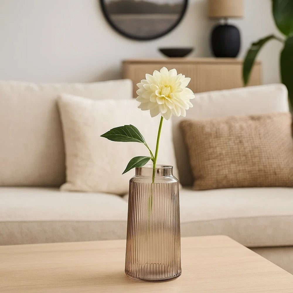 Ribbed Glass Vase | Full House Lebanon