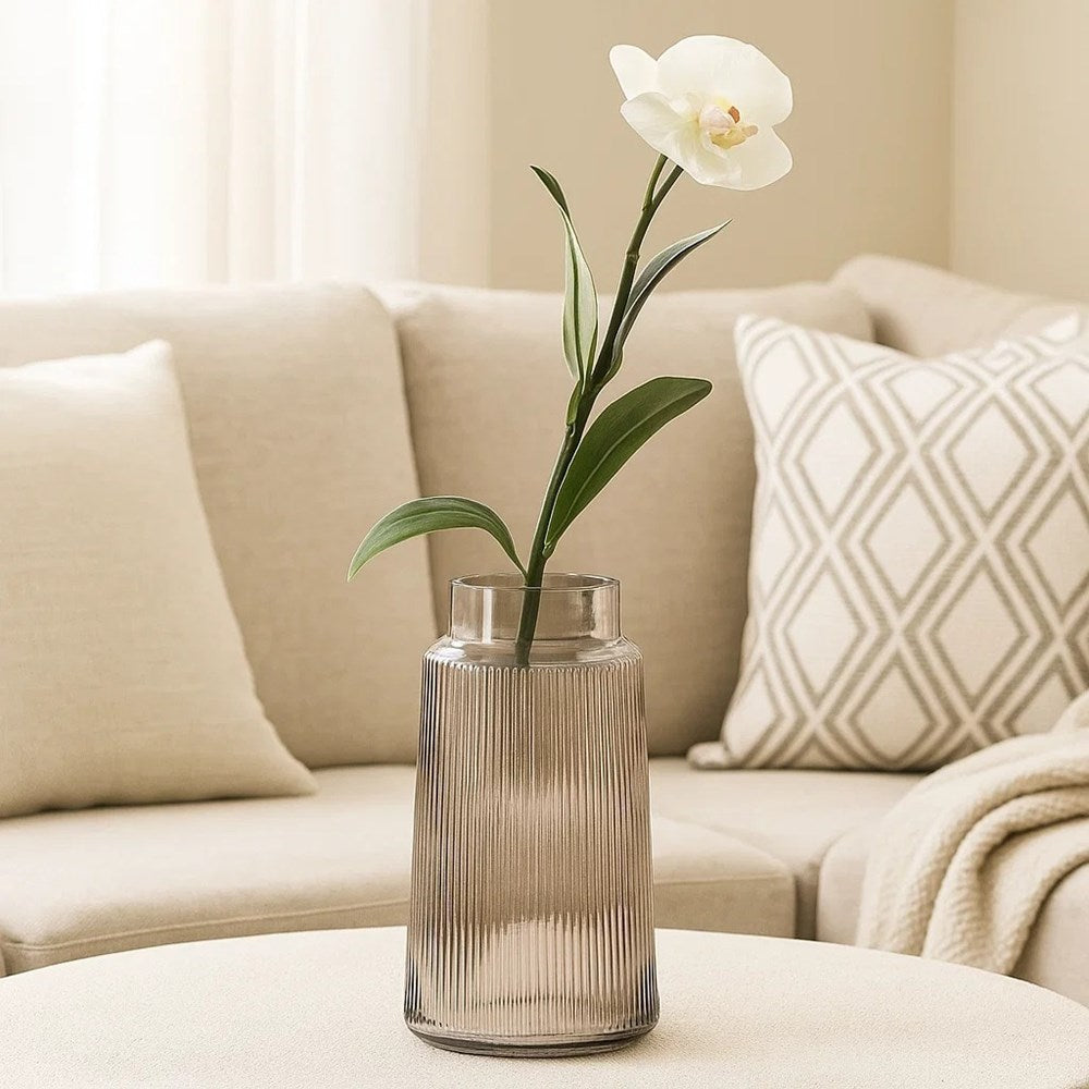 Ribbed Glass Vase | Full House Lebanon