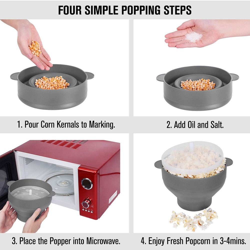 Silicone Popcorn Maker - Red | Full House Lebanon
