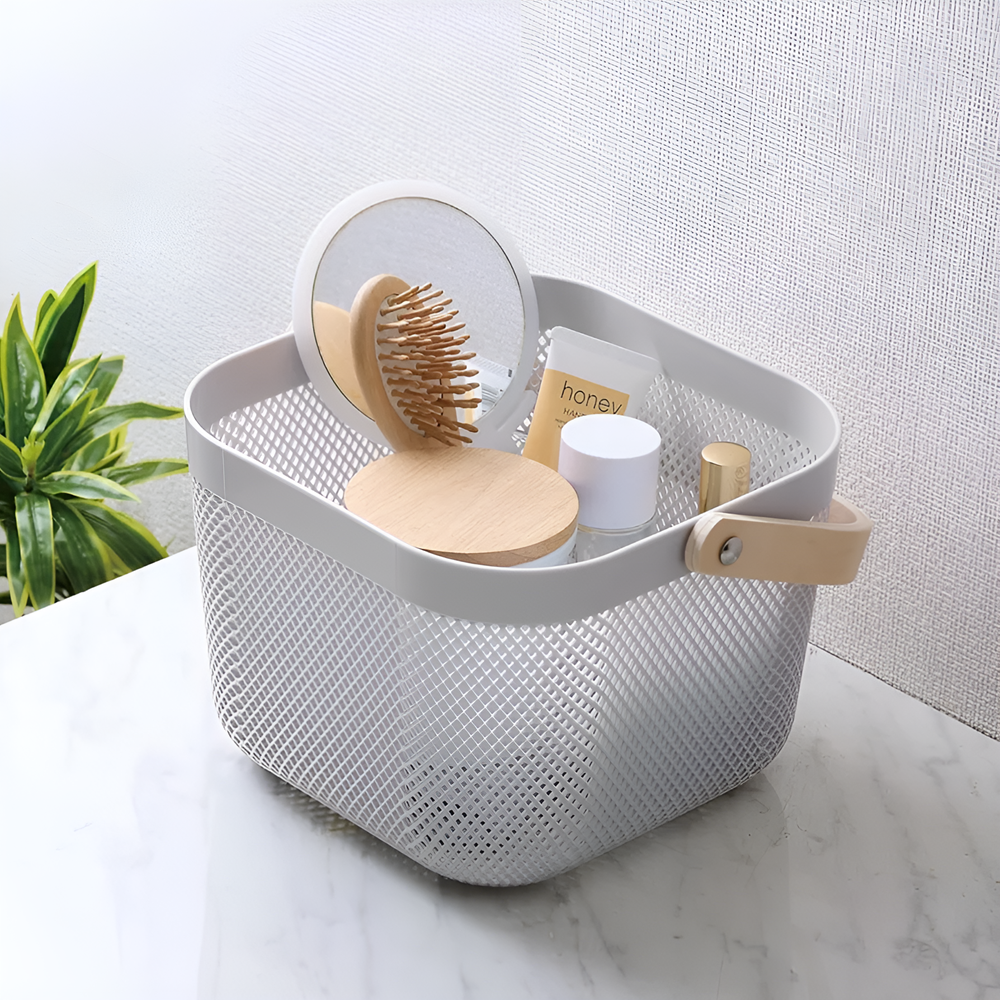 Multipurpose Square Plastic Basket - Black | Full House Lebanon