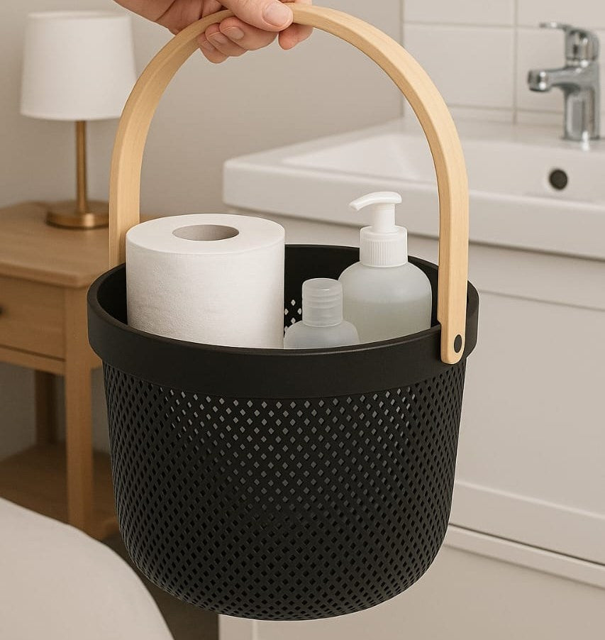 Round Plastic Basket - White | Full House Lebanon