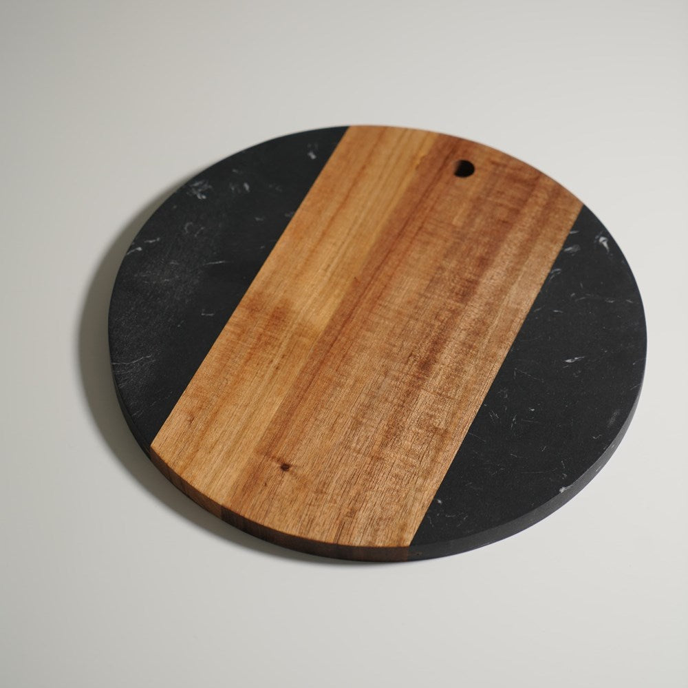 Black Marble & Acacia Wood Board | Full House Lebanon